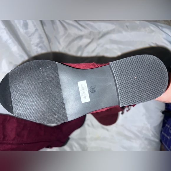 Torrid Bow Faux Suede Knee-High Boots in Wine 7.5 Wide Width Wide Calf - Picture 5 of 5